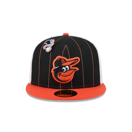 Baltimore Orioles Pinstripe League Pin 59FIFTY Fitted Hat