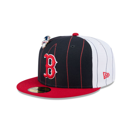 Boston Red Sox Pinstripe League Pin 59FIFTY Fitted Hat