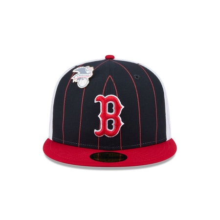 Boston Red Sox Pinstripe League Pin 59FIFTY Fitted Hat