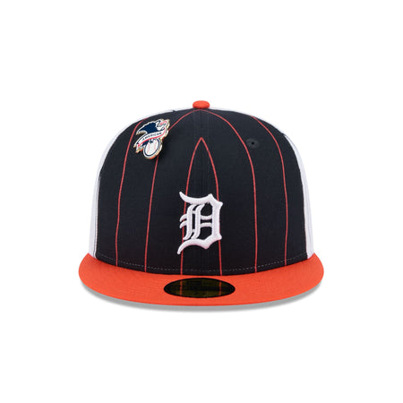 Detroit Tigers Pinstripe League Pin 59FIFTY Fitted Hat