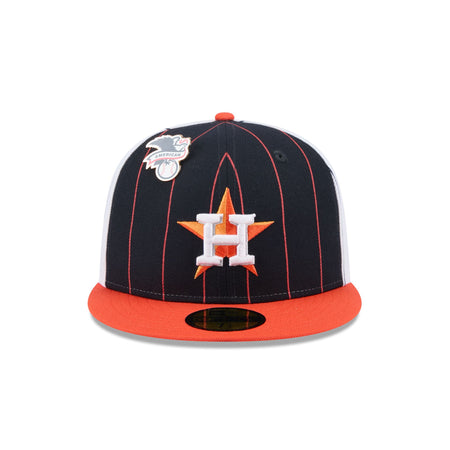 Houston Astros Pinstripe League Pin 59FIFTY Fitted Hat