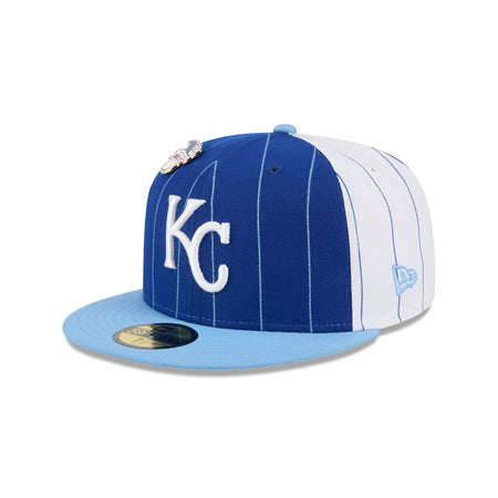 Kansas City Royals Pinstripe League Pin 59FIFTY Fitted Hat