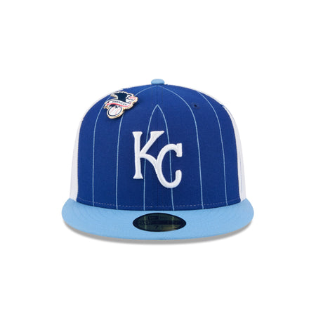 Kansas City Royals Pinstripe League Pin 59FIFTY Fitted Hat