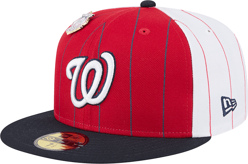 Washington Nationals Pinstripe League Pin 59FIFTY Fitted Hat