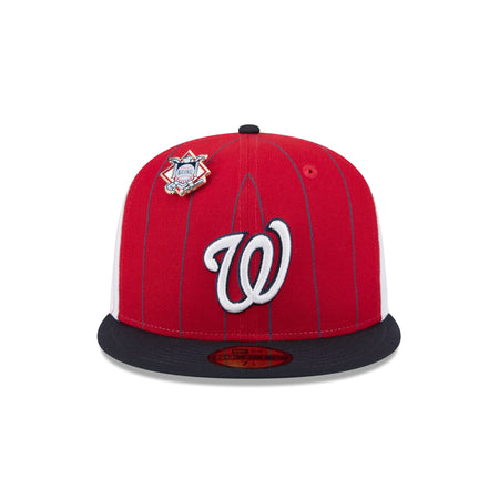 Washington Nationals Pinstripe League Pin 59FIFTY Fitted Hat