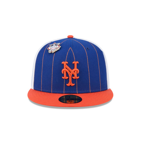 New York Mets Pinstripe League Pin 59FIFTY Fitted Hat