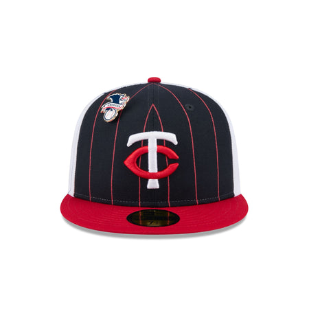 Minnesota Twins Pinstripe League Pin 59FIFTY Fitted Hat