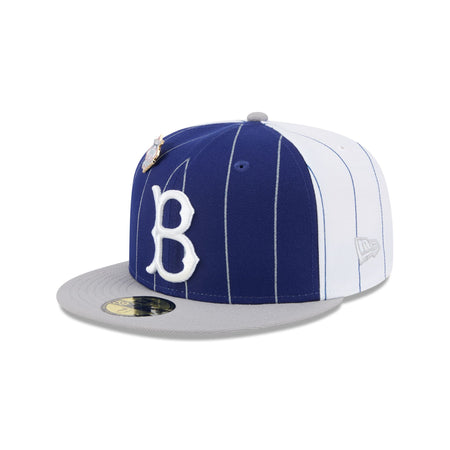 Brooklyn Dodgers Pinstripe League Pin 59FIFTY Fitted Hat