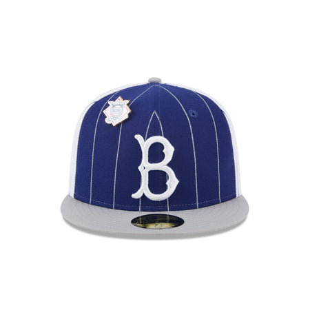 Brooklyn Dodgers Pinstripe League Pin 59FIFTY Fitted Hat