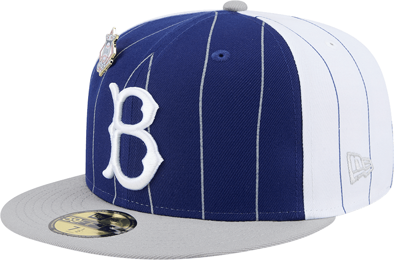 Brooklyn Dodgers Pinstripe League Pin 59FIFTY Fitted Hat