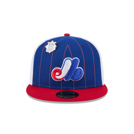 Montreal Expos Pinstripe League Pin 59FIFTY Fitted Hat