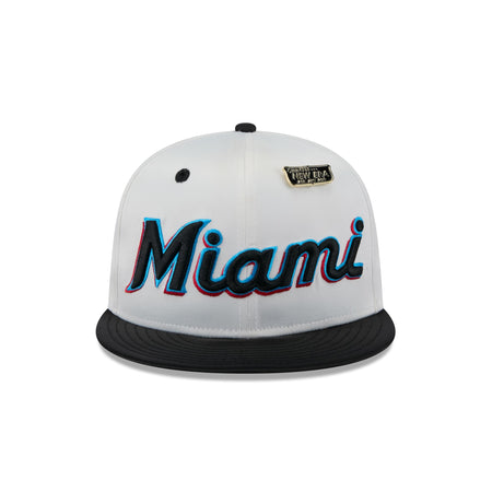 Miami Marlins Spring Satin 59FIFTY Fitted Hat