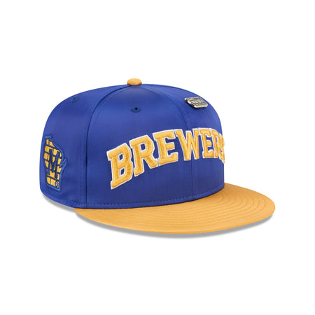 Milwaukee Brewers Spring Satin 59FIFTY Fitted Hat