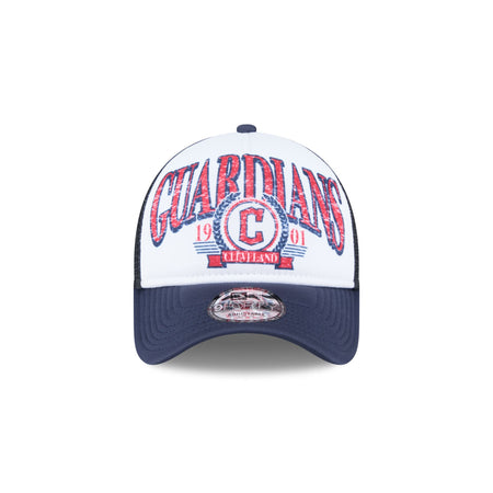 Cleveland Guardians Distressed 9FORTY A-Frame Trucker Hat