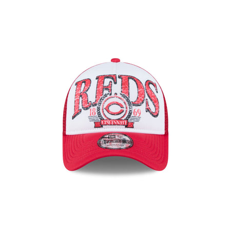 Cincinnati Reds Distressed 9FORTY A-Frame Trucker Hat