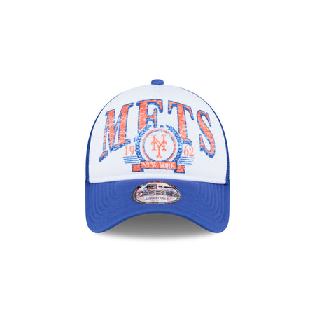 New York Mets Distressed 9FORTY A-Frame Trucker Hat