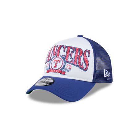 Texas Rangers Distressed 9FORTY A-Frame Trucker Hat