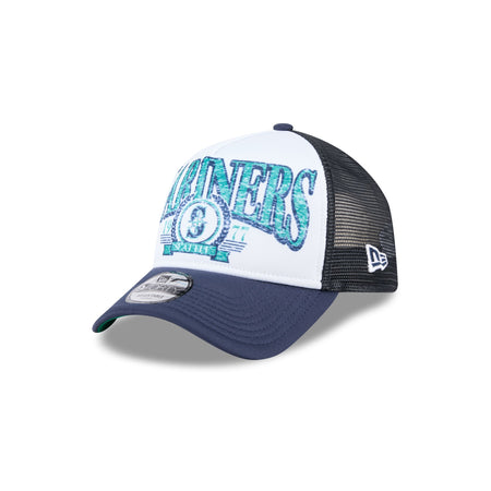 Seattle Mariners Distressed 9FORTY A-Frame Trucker Hat