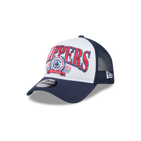 Los Angeles Clippers Distressed 9FORTY A-Frame Trucker Hat