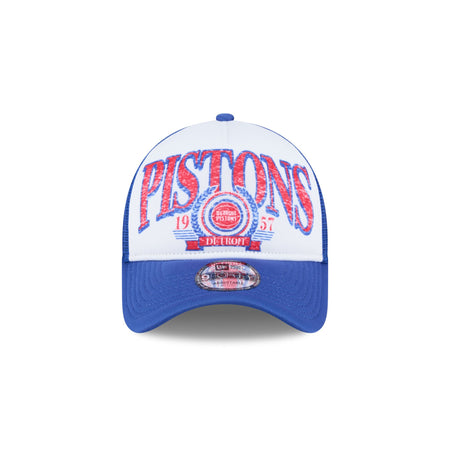 Detroit Pistons Distressed 9FORTY A-Frame Trucker Hat