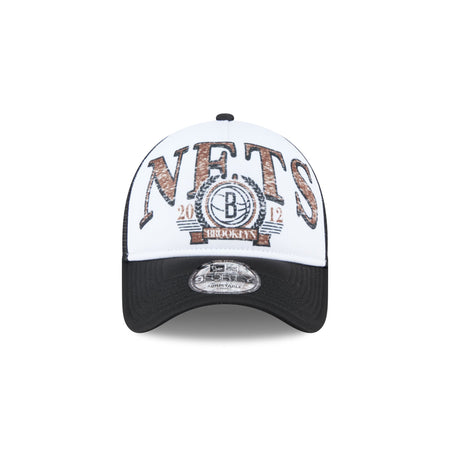 Brooklyn Nets Distressed 9FORTY A-Frame Trucker Hat