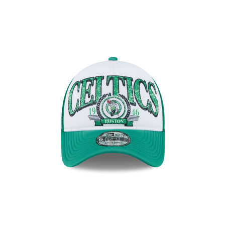 Boston Celtics Distressed 9FORTY A-Frame Trucker Hat