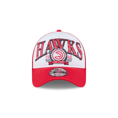 Atlanta Hawks Distressed 9FORTY A-Frame Trucker Hat