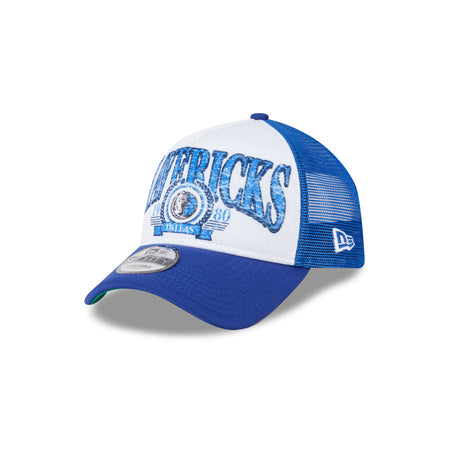 Dallas Mavericks Distressed 9FORTY A-Frame Trucker Hat