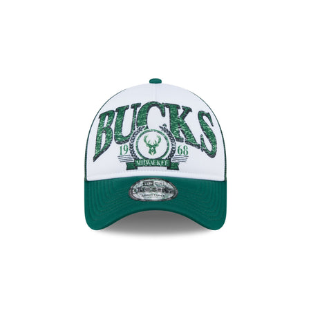 Milwaukee Bucks Distressed 9FORTY A-Frame Trucker Hat