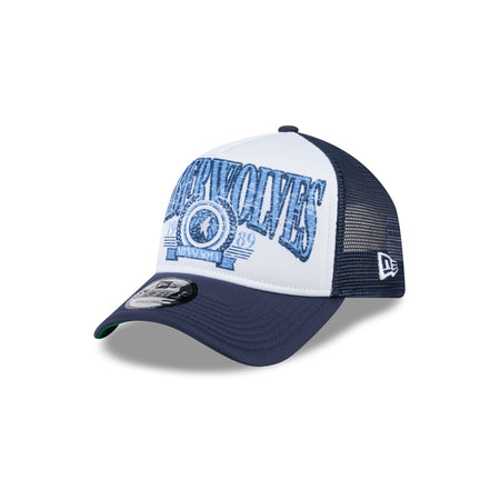 Minnesota Timberwolves Distressed 9FORTY A-Frame Trucker Hat