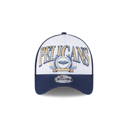 New Orleans Pelicans Distressed 9FORTY A-Frame Trucker Hat