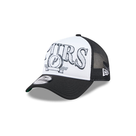 San Antonio Spurs Distressed 9FORTY A-Frame Trucker Hat