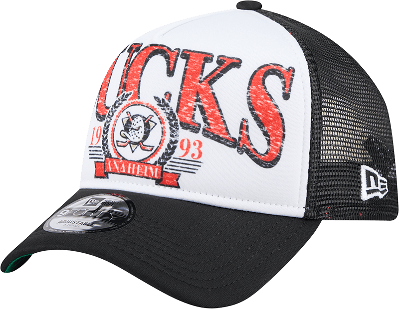 Anaheim Ducks Distressed 9FORTY A-Frame Trucker Hat