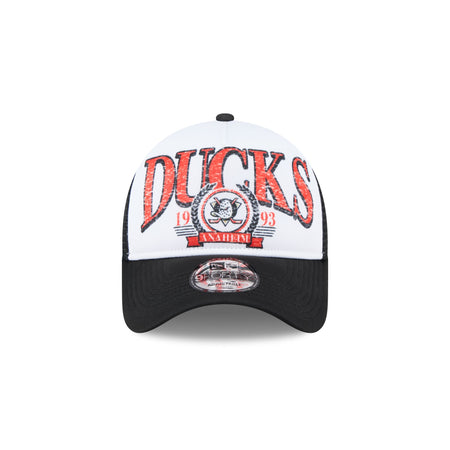 Anaheim Ducks Distressed 9FORTY A-Frame Trucker Hat