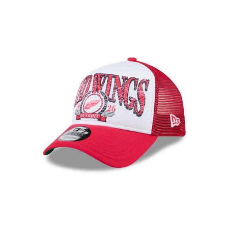 Detroit Red Wings Distressed 9FORTY A-Frame Trucker Hat