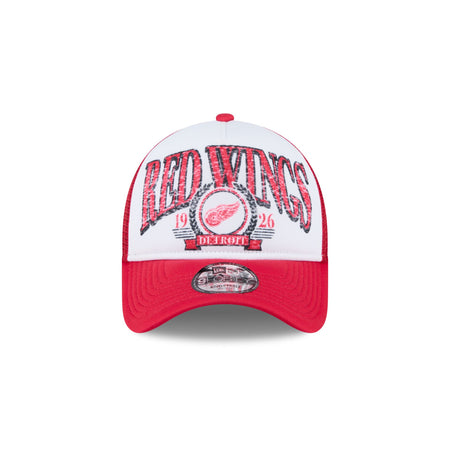 Detroit Red Wings Distressed 9FORTY A-Frame Trucker Hat