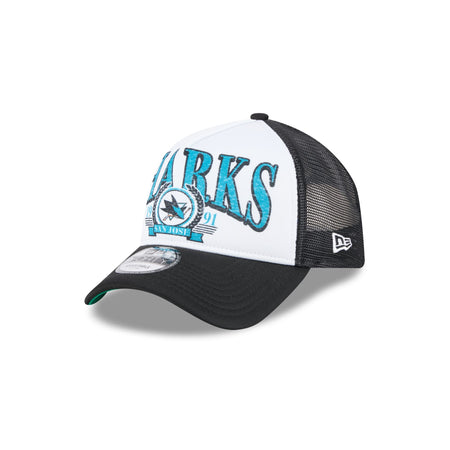 San Jose Sharks Distressed 9FORTY A-Frame Trucker Hat