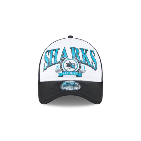 San Jose Sharks Distressed 9FORTY A-Frame Trucker Hat