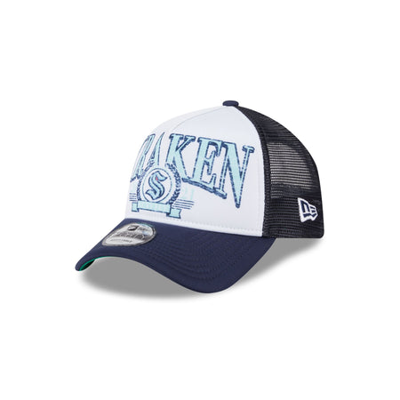 Seattle Kraken Distressed 9FORTY A-Frame Trucker Hat