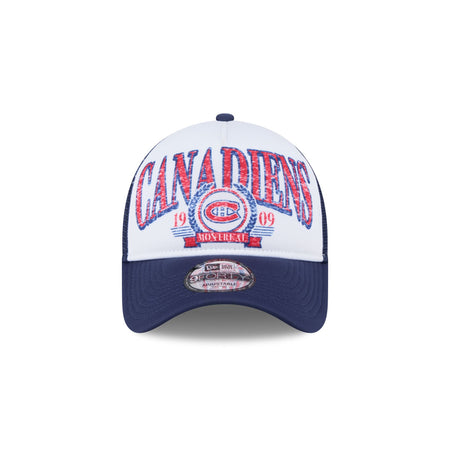 Montreal Canadiens Distressed 9FORTY A-Frame Trucker Hat