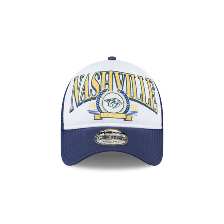 Nashville Predators Distressed 9FORTY A-Frame Trucker Hat