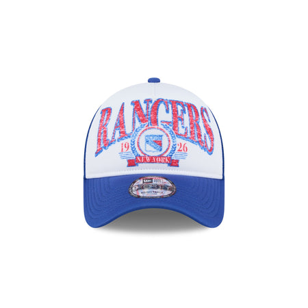 New York Rangers Distressed 9FORTY A-Frame Trucker Hat