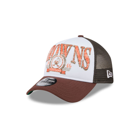 Cleveland Browns Distressed 9FORTY A-Frame Trucker Hat