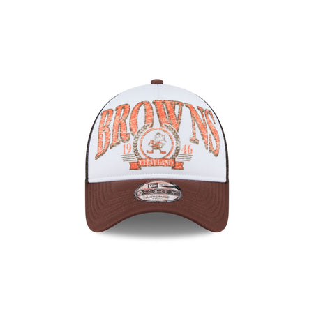 Cleveland Browns Distressed 9FORTY A-Frame Trucker Hat