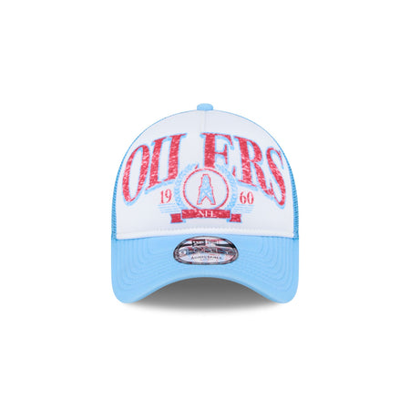 Oilers Distressed 9FORTY A-Frame Trucker Hat