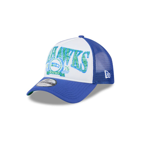 Seattle Seahawks Distressed 9FORTY A-Frame Trucker Hat