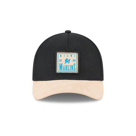 Miami Marlins Suede Patch 9FORTY M-Crown A-Frame Adjustable Hat