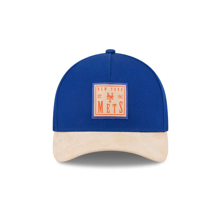 New York Mets Suede Patch 9FORTY M-Crown A-Frame Adjustable Hat