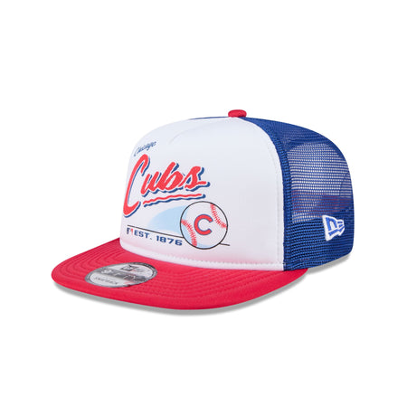 Chicago Cubs Retro Script 9FIFTY A-Frame Trucker Hat