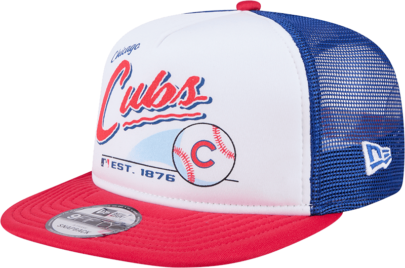 Chicago Cubs Retro Script 9FIFTY A-Frame Trucker Hat